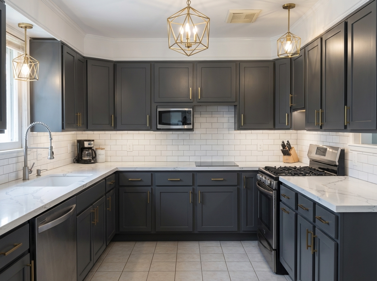 Modern kitchen renovation after photo